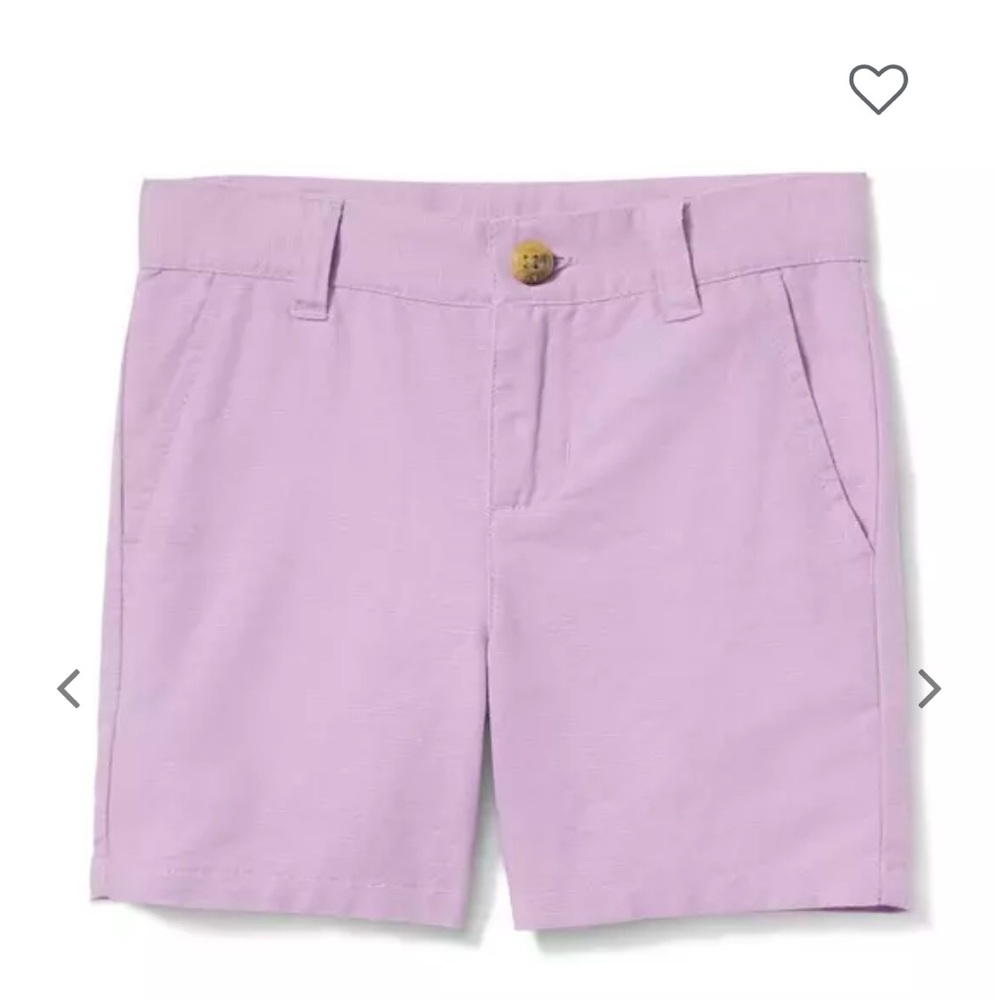 Janie and Jack linen blend shorts in lavender swirl - size 3T